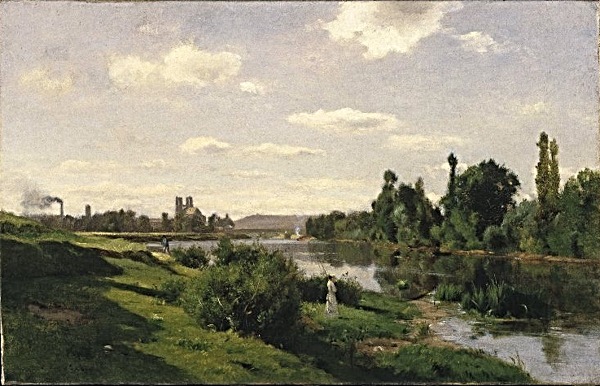 The River Seine at Mantes - Charles François Daubigny