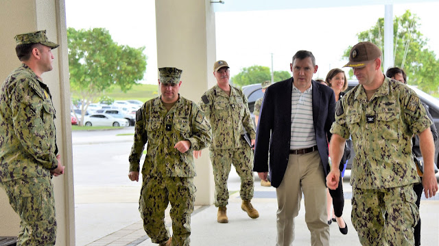 On Diehl's trip to U.S. Naval Hospital Guam, he met with the hospital's executive leadership, Board of Directors, and Commander, Joint Region Marianans, Rear Adm. Benjamin Nicholson, during his U.S. Pacific congressional oversight tour of Navy and Air Force programs. (Photo credit: Naval Hospital Guam)