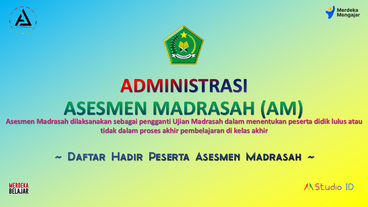 Format Daftar Hadir Peserta Asesmen Madrasah 2023