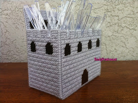 Princess Castle Silverware Holder Plastic Canvas Patterns