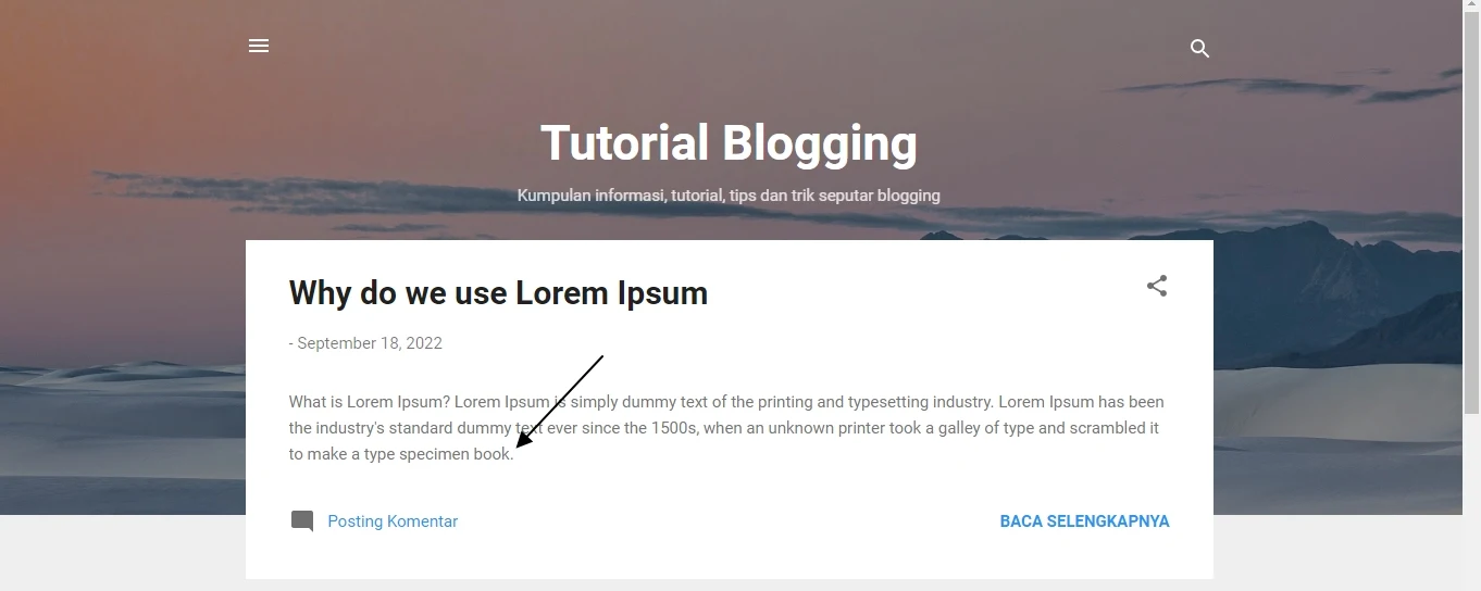 memotong summary postingan