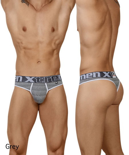 Xtremen Geometric Jacquard Thong Tバック