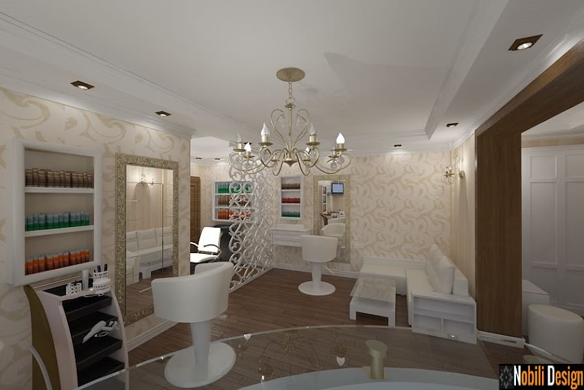 Amenajare interioara salon de infrumusetare | Design interior coafor stil clasic Bucuresti