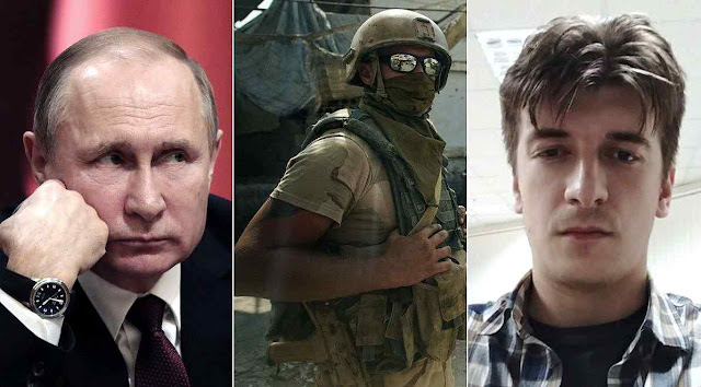 Maxim Borodin (direita) incomodou o Kremlin investigando o 'exército privado de Putin' na Síria. Apareceu morto em circunstâncias reveladoras.