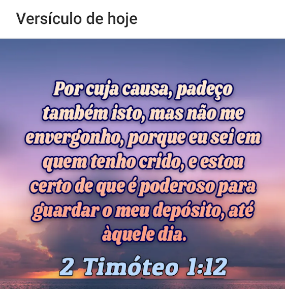 Versículo do dia