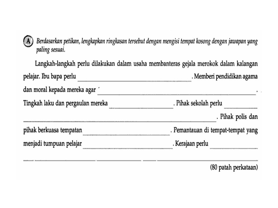 Bahasa Melayu Tingkatan 2: PETIKAN 3 (LANGKAH MEMBENDUNG 