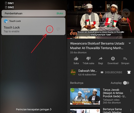 Cara Mematikan Sentuhan Layar Saat Nonton Video di Android