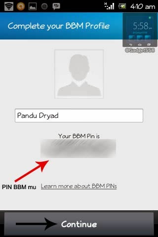 Mendapatkan PIN BBM di Android