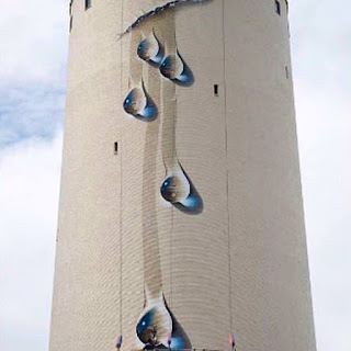 3D Graffiti Water Drops In The Lighthouse 02