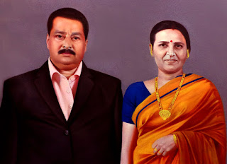 indian-mature-couple-painting-portrait