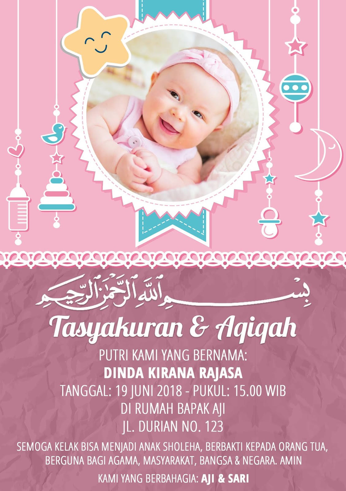 Design Aqiqah  Anak  Perempuan  PSD Galeri Desain 