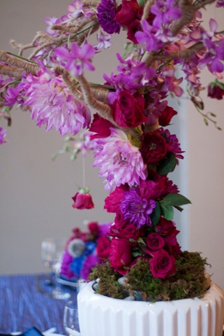 Wedding Decor Inspiration Navy Fuchsia and Blueberry