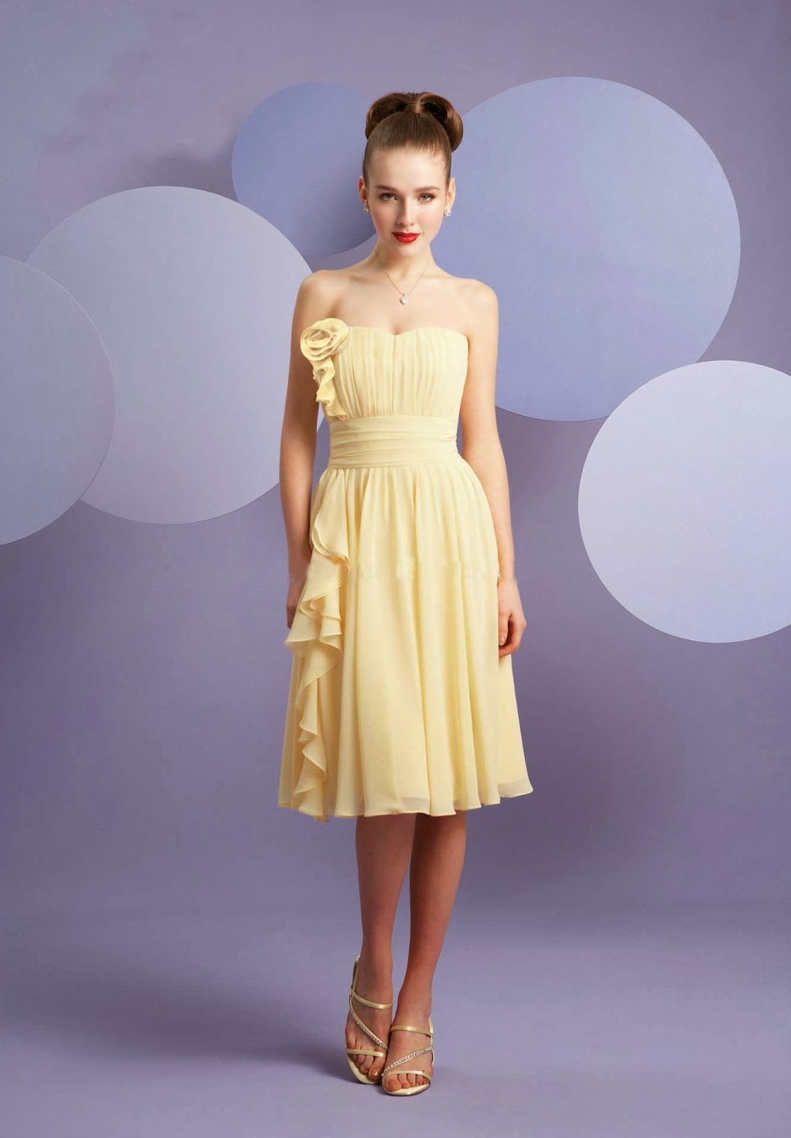 strapless sweetheart beach wedding dresses yellow bridesmaid dress