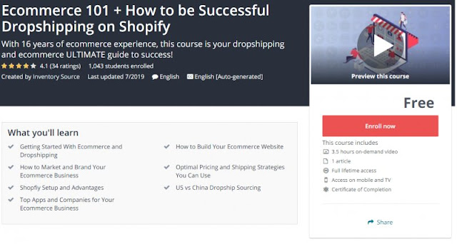 [100% Free] Ecommerce 101 + How to be Successful Dropshipping on Shopify