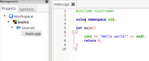 First program in C++