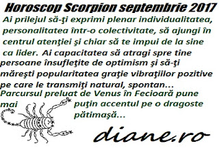 Horoscop  septembrie 2017 Scorpion