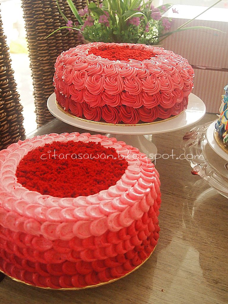 Red Velvet Ombre Cake ~ Resepi Terbaik