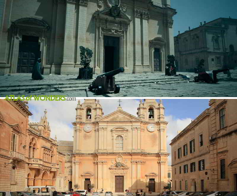 St Paul's Cathedral square in Mdina