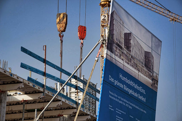 Baustelle HumboldtHafenEins, Das grünste Bürogebäude Berlins!, Alexanderufer / Kapelle-Ufer, 10117 Berlin, 11.03.2014