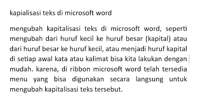 Cara Mengubah Teks Menjadi Huruf Kecil Semua