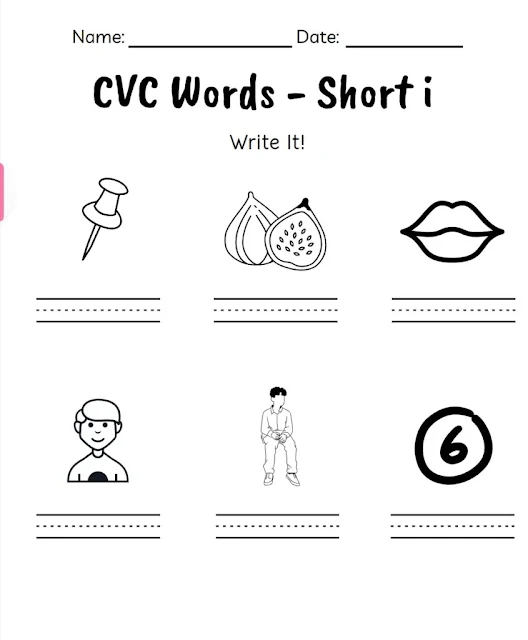 CVC Words: Write and Practice Worksheets