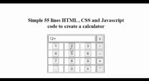 Simple html,css and javascript calculator