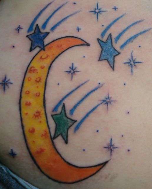 Moon Star Tattoos.