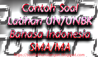 Contoh Soal Ujian Nasional Bahasa Indonesia SMA/ MA 2019