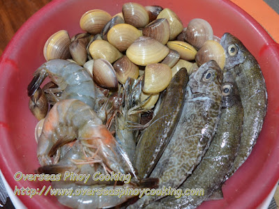 Seafood Tinowa Ingredients