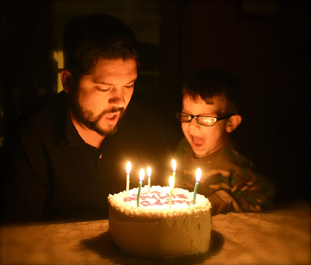 blowing out candles, candlelight - no flash 