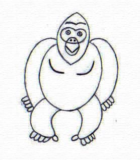  Menggambar Hewan Gorilla Menggambar Asik