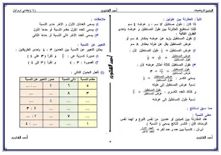 مذكرة التميز في الرياضيات للصف السادس الابتدائي الترم الاول للاستاذ احمد الشنتوري