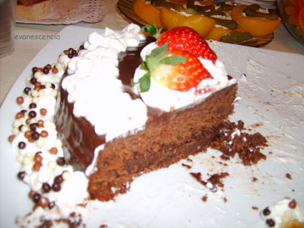 trozo tarta sacher