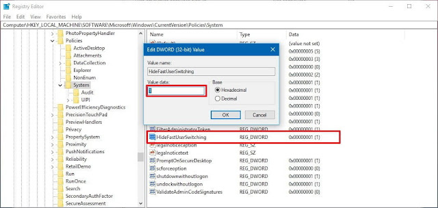 Windows 10 Switch User Disable: Fast User Switching Window 8