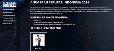 Situs RCTI kena Hack