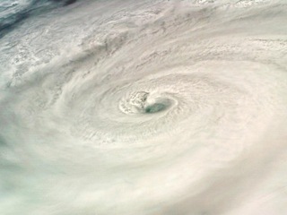 hurricane from shuttle