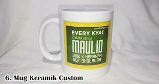 Mug Keramik Custom merupakan salah satu rekomendasi souvenir maulid nabi yang menarik