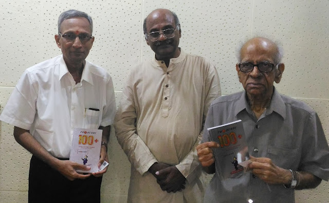 Dr Sridharan (Fomrer Parliamentarian), Prime Point Srinivasan and G Narayanaswamy (President, Rajaji Centre)