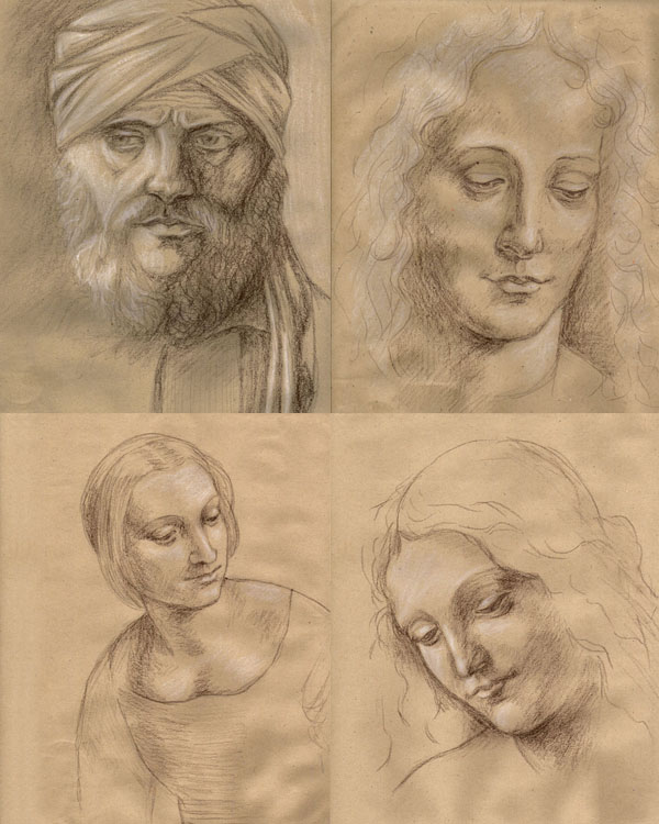 Giovanni bellini, Leonardo, рисунок, пастель