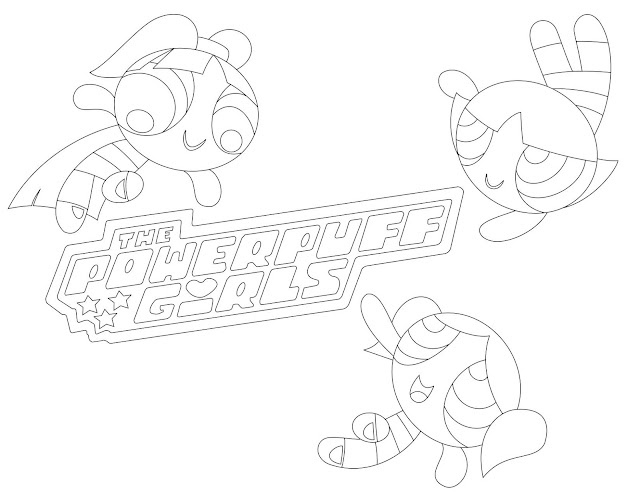 Powerpuff Girls Team Up Coloring Page