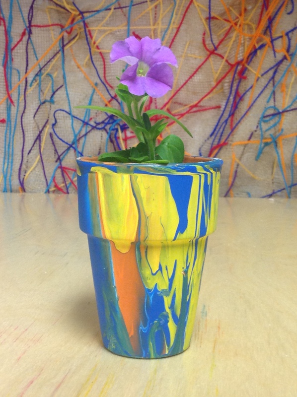 long flower pot ideas Paint Flower Pots | 598 x 800