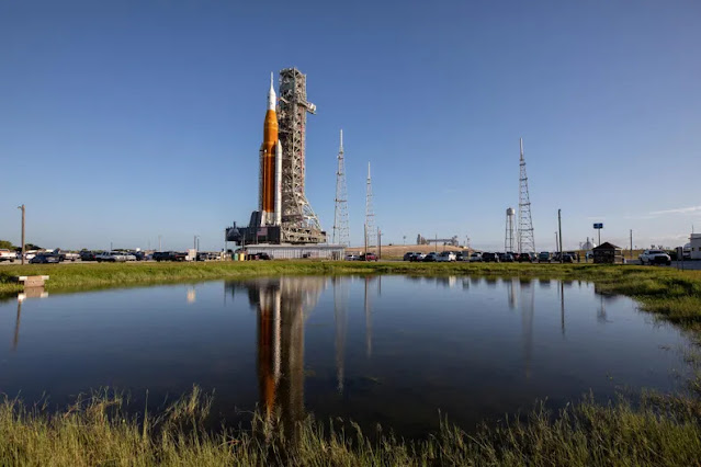 NASA's massive Artemis I Moon Rocket has arrived at the launch pad ahead of the tanking test.