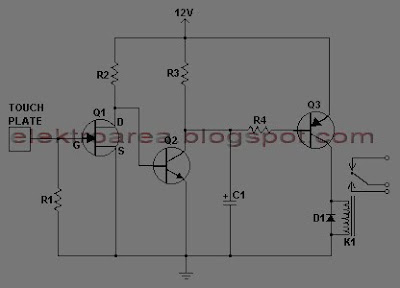 Touch Switch Menggunakan 3 Transistor