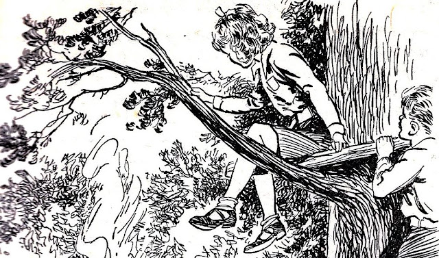 A Bertram Prance illustration for The Neglected Mountain by Malcolm Saville (detail)