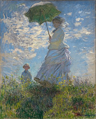 Claude Monet, Woman with a Parasol - Madame Monet and Her Son (Camille and Jean Monet), 1875, National Gallery of Art, Washington, D.C.