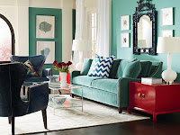 Red Blue Living Room Decor