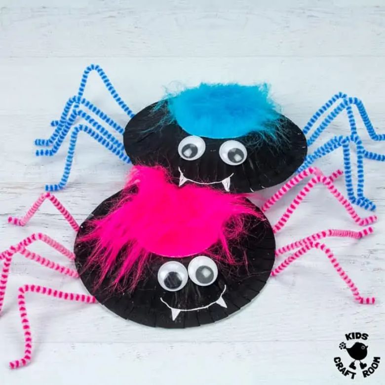 Hairy spider craft for halloween
