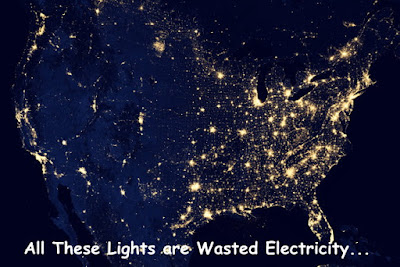 Wasted Electricity - USA at Night from Space MEME gvan42