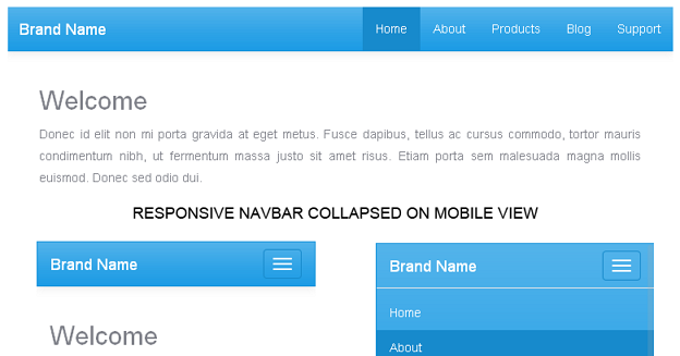 Create Responsive Navigation Menu Bar with Twitter Bootstrap 3