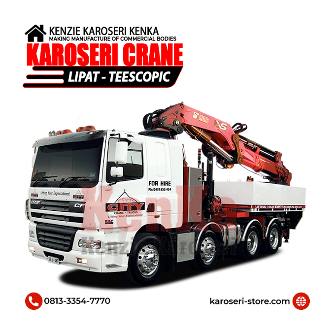 Info Harga instalasi karoseri Crane Articulate - Telescopic Indonesia